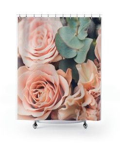 Roze Designer Shower Curtain for Her, Him, and Family - Waterproof Bathroom Decor