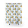 Rubber Duck Bath Shower Curtain, Cute Yellow Duck Bathroom Accessory in Waterproof Fabric