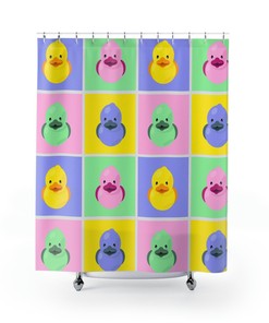 Rubber Duck Toy Shower Curtain - Cute and Funny Bathroom Decor
