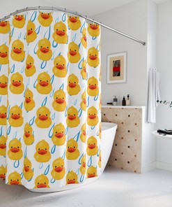 Rubber Duckies Asmr Shower Curtain For Playful Bath Time