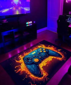 Rug Decor Home - Customizable Game Room Area Rugs with 3D Gaming Rug for Living Room A11