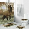 Running Free War Horse Shower Curtain, Horse Lover Bathroom Decor