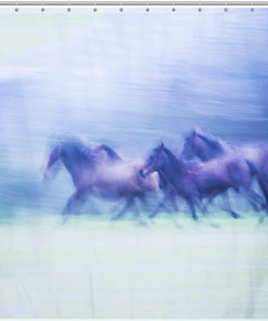 Running Wild Horses Shower Curtain - Majestic Bathroom Decoration 