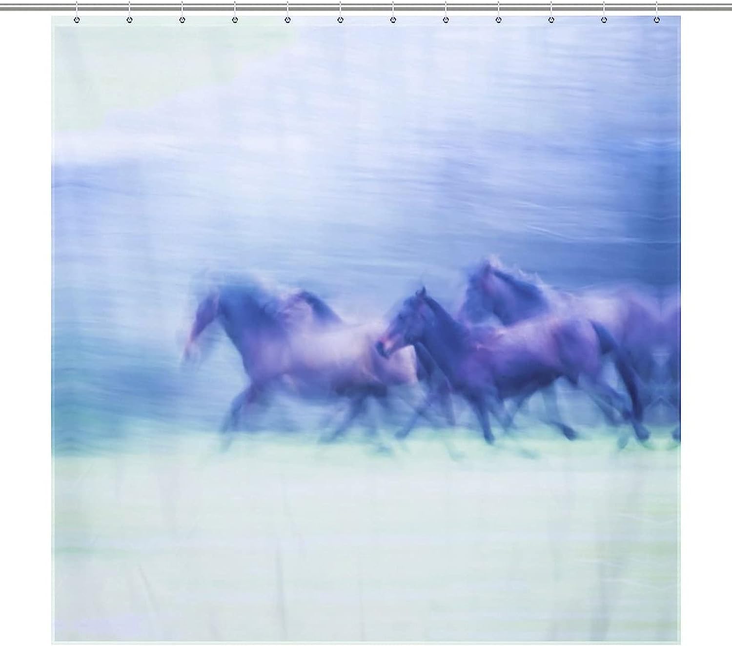 Running Wild Horses Shower Curtain - Majestic Bathroom Decoration