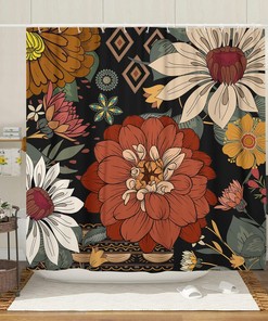 Rural Desert Cactus Horses Retro Art Shower Curtain for Bathroom Decor