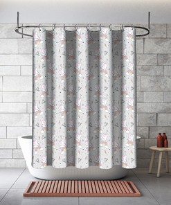 Rustic Anchor Color Wood Planks Fabric Shower Curtain Nautical Bathroom Decor With Neutral Design