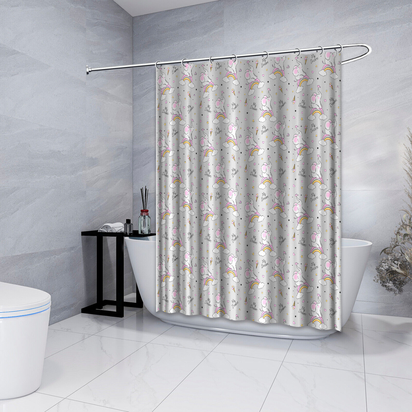 Rustic Anchor Color Wood Planks Fabric Shower Curtain Nautical Bathroom Decor With Neutral Design