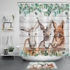 Rustic And Quirky Botanical Funny Donkey Print Shower Curtain - Perfect For An Unconventional And Unique Bathroom Design