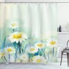 Rustic And Simple Floral Shower Curtain For A Cozy Bathroom