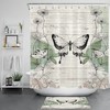 Rustic And Vintage Botanical Floral Shower Curtain For A Unique And Quirky Bathroom Design