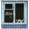 Rustic And Wooden Look Farm Dog Shower Curtain - Funny Animal Bathroom Decor