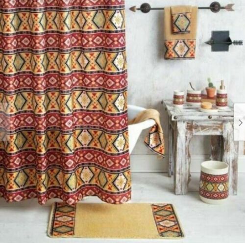 Rustic Aztec Country Western Ranch Shower Curtain, Waterproof Bathroom Decor with Quotes