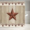 Rustic Barn Star Shower Curtain for Country and Western Bathroom Decor