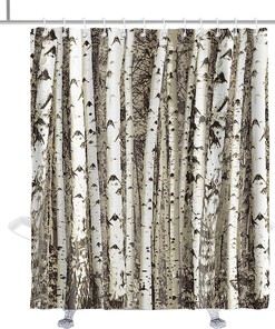 Rustic Birch Tree Shower Curtain for Your Bathroom