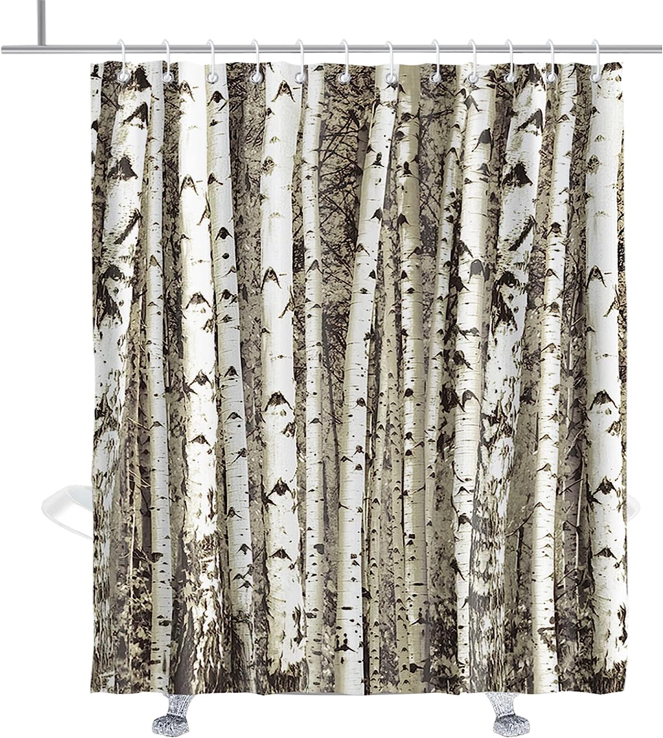 Rustic Birch Tree Shower Curtain for Your Bathroom
