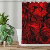 Rustic Blood Roses Shower Curtain for Gothic Farmhouse Bathroom Decor Fabric