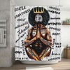 Rustic Boho African American Mens Inspirational Quotes Men Crown Bathroom Decorr Shower Curtain