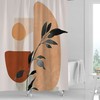 Rustic Boho Plant Print Waterproof Shower Curtain For Tranquil Bathroom