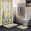 Rustic Burlap Lemon Shower Curtain for Vintage Bathroom