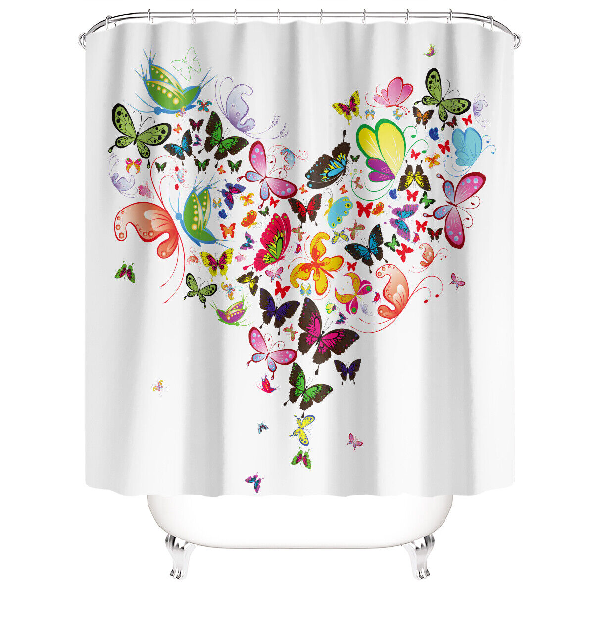 Rustic Butterfly Shower Curtain - Ideal Bathroom Decor For Cabin Or Farmhouse - Image 2