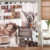 Rustic Cabin Bear Shower Curtain - Country Style Wildlife Animal Art Vintage Farmhouse Lodge Fabric Bathroom Accessories