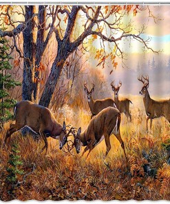 Rustic Cabin Moose Autumn Hunting Shower Curtain - A Perfect Blend Of Nature And Aesthetics