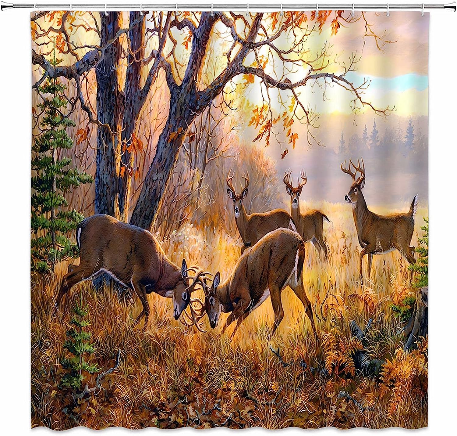 Rustic Cabin Moose Autumn Hunting Shower Curtain - A Perfect Blend Of Nature And Aesthetics