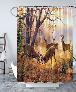 Rustic Cabin Moose Autumn Hunting Shower Curtain - A Perfect Blend Of Nature And Aesthetics