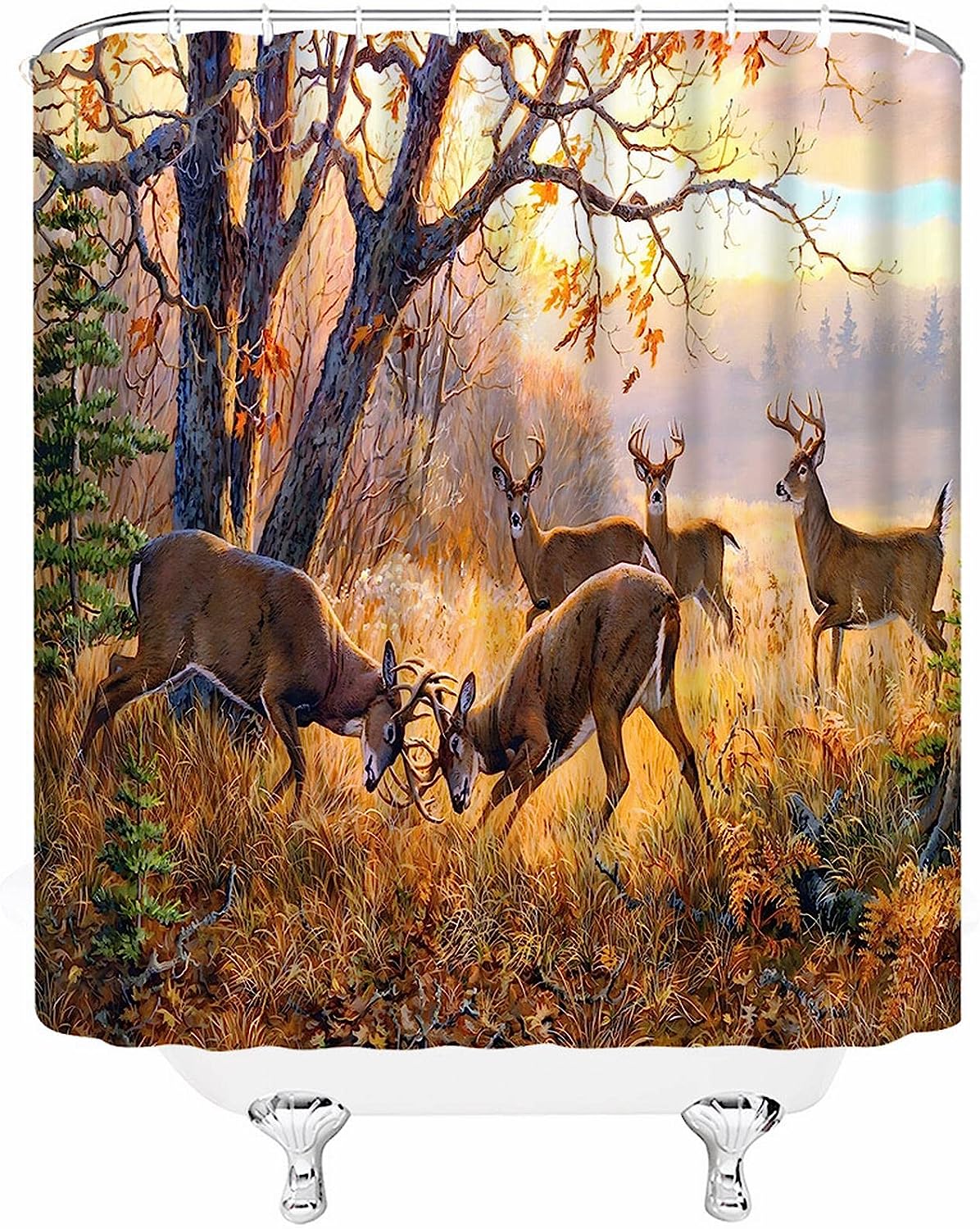 Rustic Cabin Moose Autumn Hunting Shower Curtain - A Perfect Blend Of Nature And Aesthetics