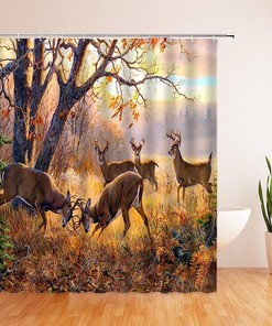 Rustic Cabin Moose Autumn Hunting Shower Curtain - A Perfect Blend Of Nature And Aesthetics