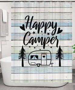 Rustic Cabin Rv Small Stall Shower Curtain With Farmhouse Camping Shower Curtain Funny Travel Trailer Shower Curtain