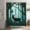 Rustic Cabin Wildlife Woodland Hunting Unique Shower Curtain Forest Moose Pattern On Brown