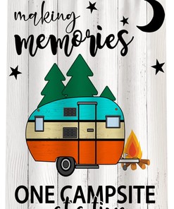 Rustic Camper Trailer Shower Curtain, Perfect For Outdoor Camping Adventure Bathroom