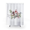 Rustic Cardinals Fabric Shower Curtain For Nature-Themed Bathroom