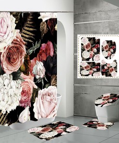 Rustic Charm Meets Chic Style in this Rose Flowers Rural Shower Curtain