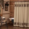 Rustic Country Black Eight Point Bedding Collection Shower Curtain, Bella Taylor Home