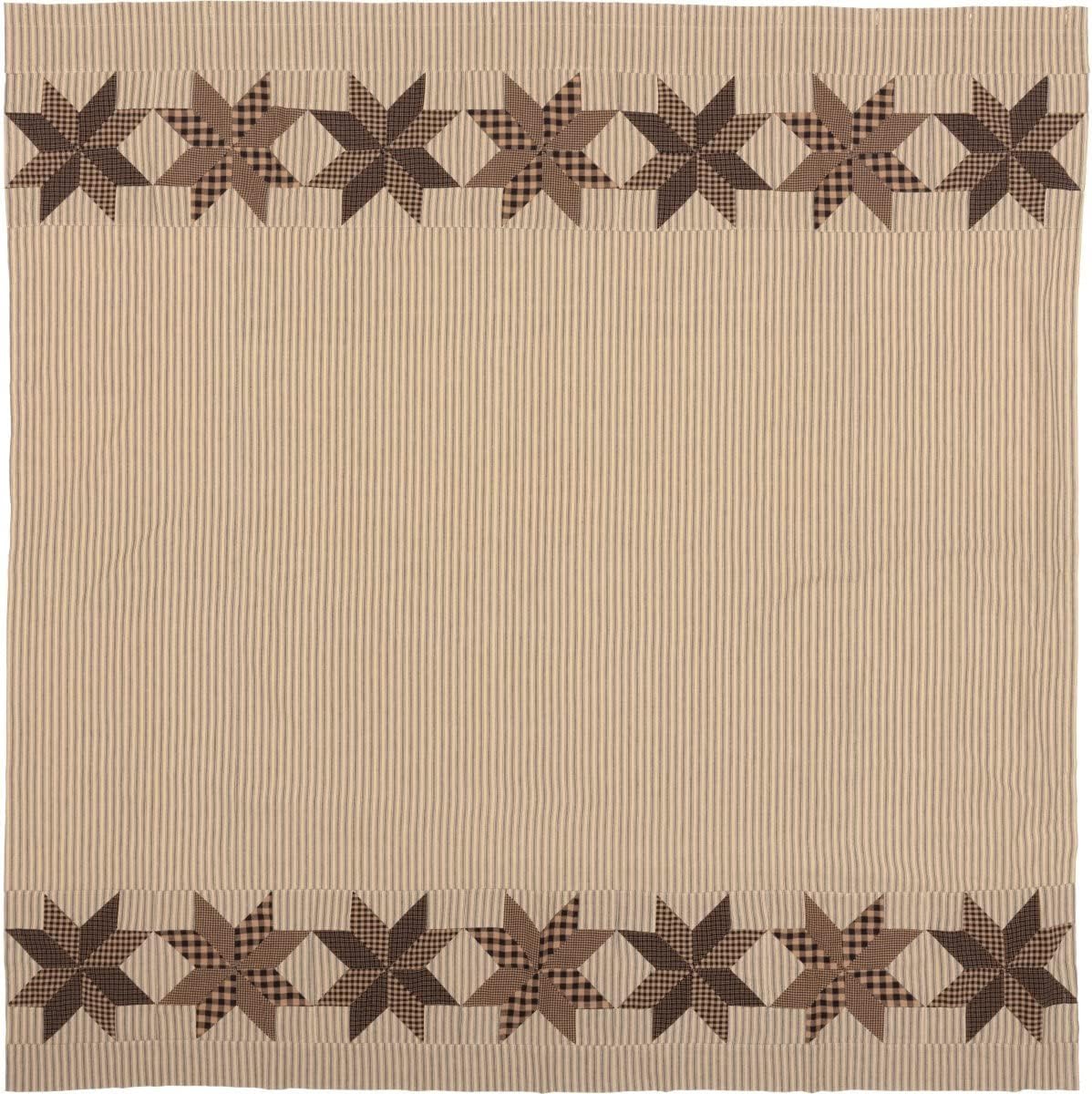 Rustic Country Black Eight Point Bedding Collection Shower Curtain, Bella Taylor Home - Image 2