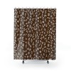 Rustic Cowboy Cattle Brand Shower Curtain with Brown Color Scheme