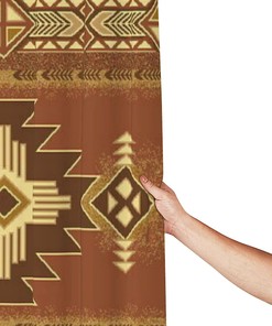 Rustic Cross Southwest Western Shower Curtain, Bathtub Curtain Waterproof Fabric Bathroom Decoration Set