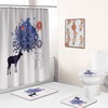 Rustic Deer And Elk Shower Curtain For A Cabin-Themed Bathroom