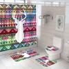 Rustic Deer Shower Curtain Set With Vintage Prints