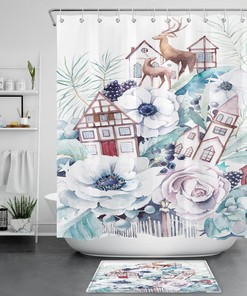 Rustic Deer Shower Curtain With Woodland Vibes