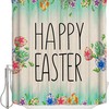 Rustic Easter Shower Curtain - Spring Leaves Print for Bathroom Bathtubs