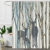 Rustic Elk And Deer Shower Curtain For A Vintage Chic Bathroom