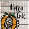 Rustic Farmhouse Halloween Shower Curtain For A Fall Season Bathroom Decor