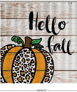 Rustic Farmhouse Halloween Shower Curtain For A Fall Season Bathroom Decor