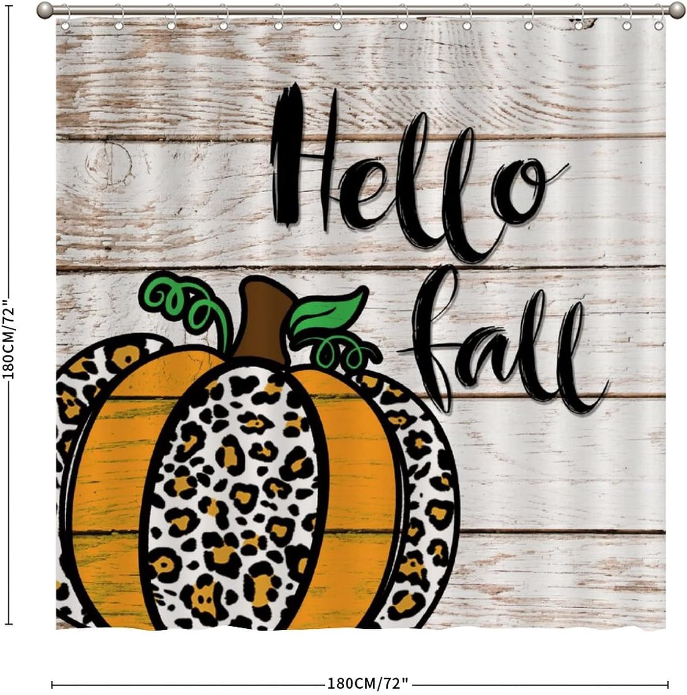 Rustic Farmhouse Halloween Shower Curtain For A Fall Season Bathroom Decor