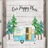 Rustic Farmhouse Rv Camping Shower Curtain - Wood Wall Trailer Tree Trailer Shower Curtain For Camping