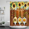 Rustic Farmhouse Sunflower Decorative Shower Curtain For Bathroom
