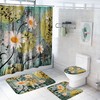 Rustic Floral Shower Curtain With Natural Touch For Home Bathroom Decoration